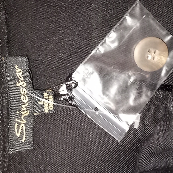 Shinestar Black Rayon Shorts-#1477 - Picture 3 of 9